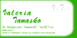 valeria tamasko business card